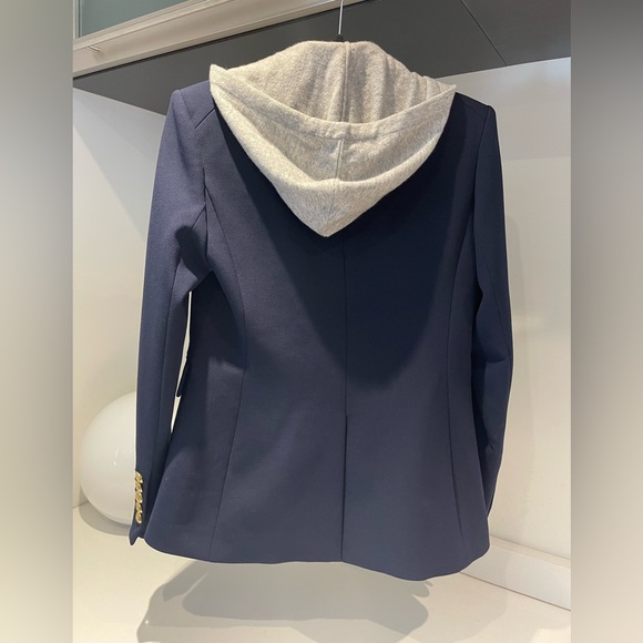 $695 Veronica Beard Miller Dickey Jacket Blazer Navy gold Double Breasted Sz 4 - Picture 8 of 16